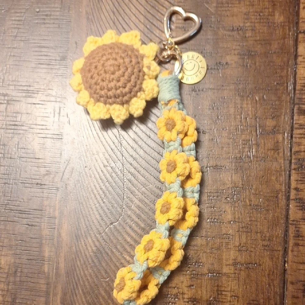 Handcrafted Sunflower Keychain